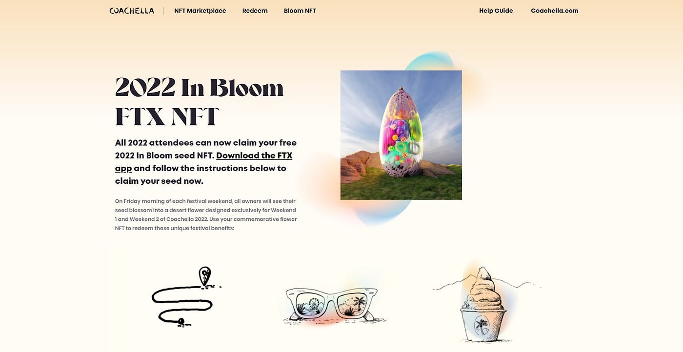 Coachella has launched 2022 In Bloom FTX NFT