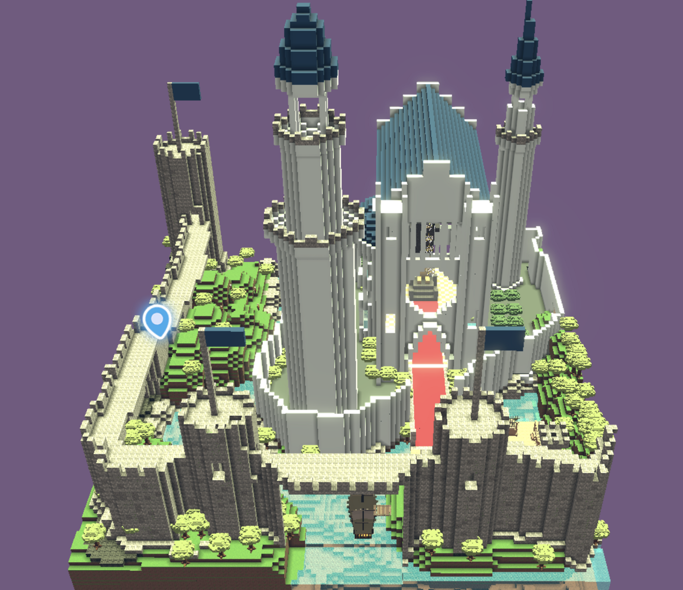 Example minecraft/sandbox build in the metaverse