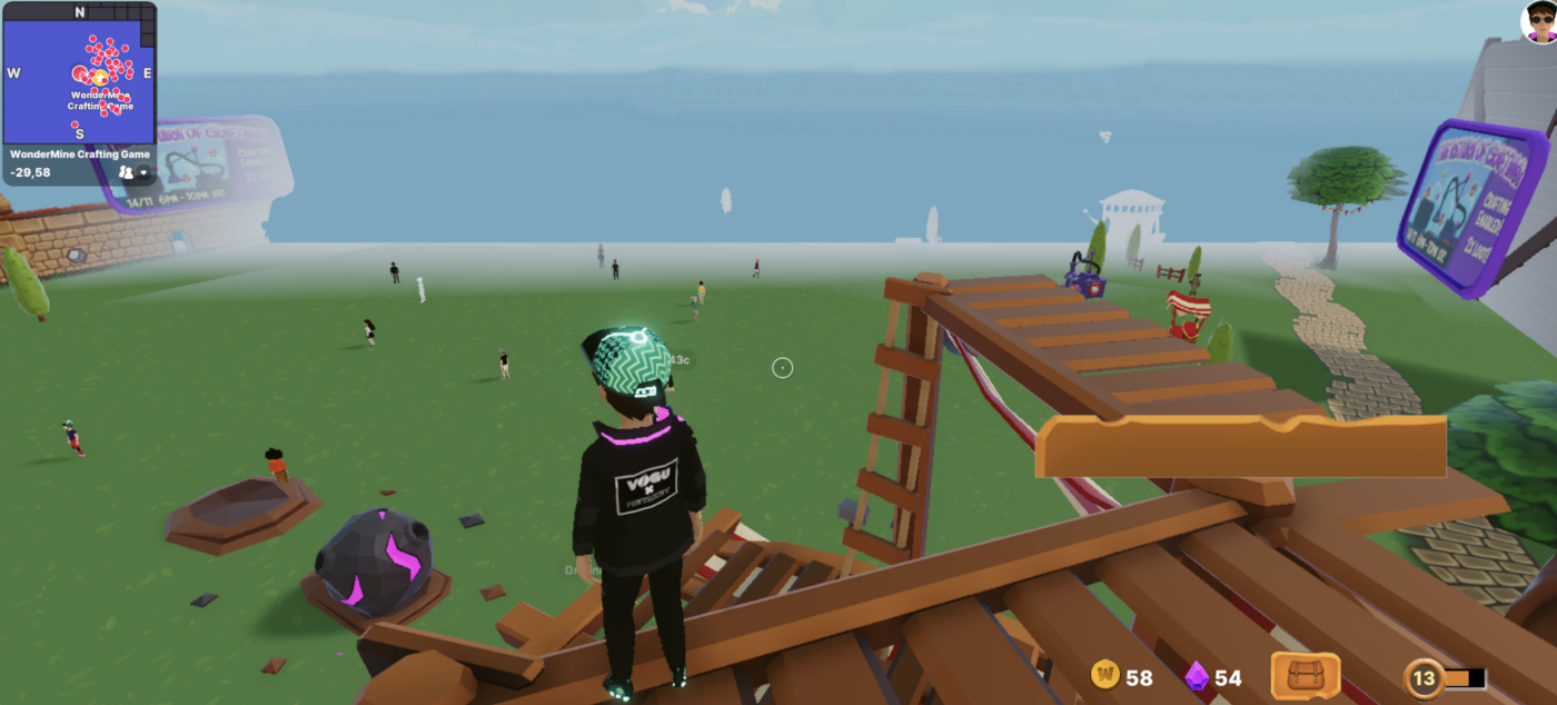 Wonderzone is a game that rewards its users with resources which can then be used to craft NFT wearables.