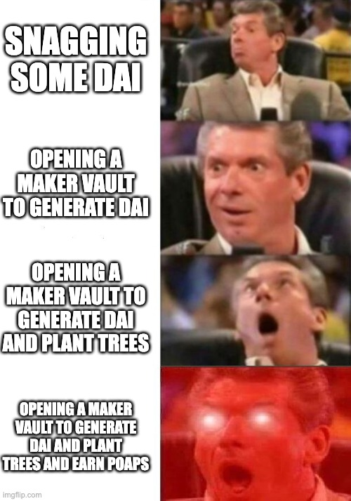 The WWE Commissioner gets more and more excited as he learns about each new Maker Vault integration and what they mean for Dai.